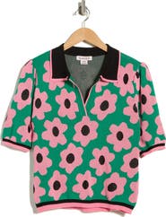 Nanette Lepore Flower Polo Sweater