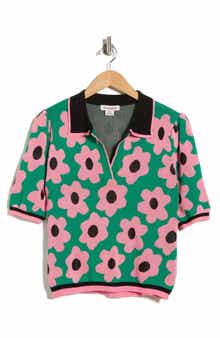 Nanette Lepore Flower Polo Sweater