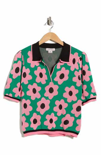 Nanette Lepore Flower Polo Sweater