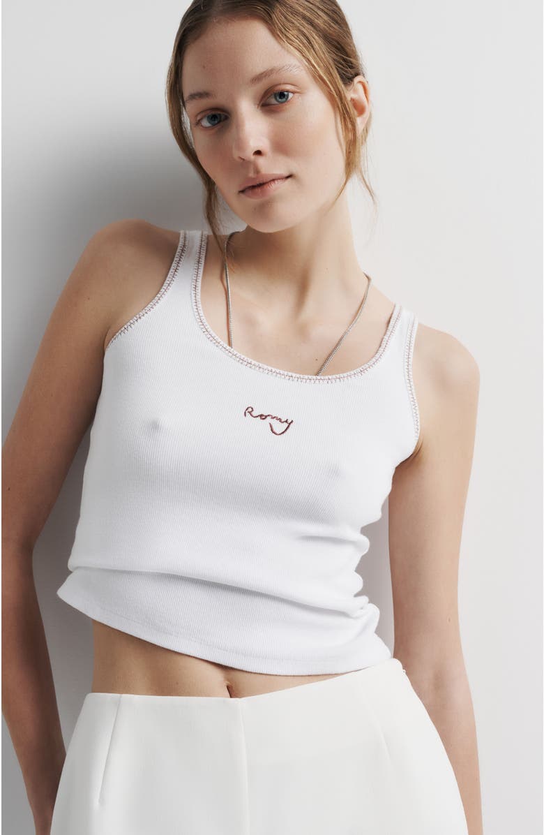 Romy Wren Tank, Alternate, color, White