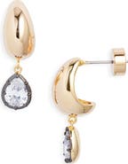 Nordstrom Georgian Cubic Zirconia Curved Hoop Earrings