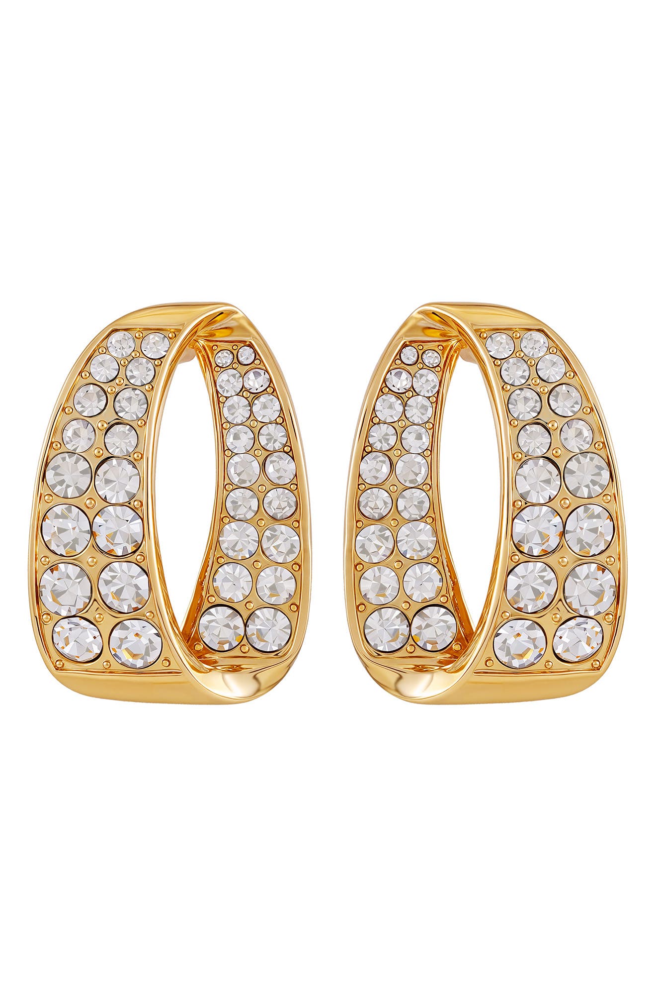 Vince Camuto Pavè Open Hoop Earrings