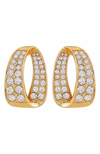 Vince Camuto Pavè Open Hoop Earrings