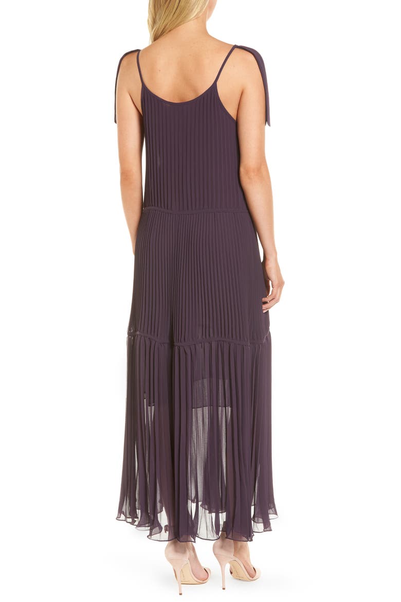 Chiffon Maxi Dress, Alternate, color, PURPLE NIGHT