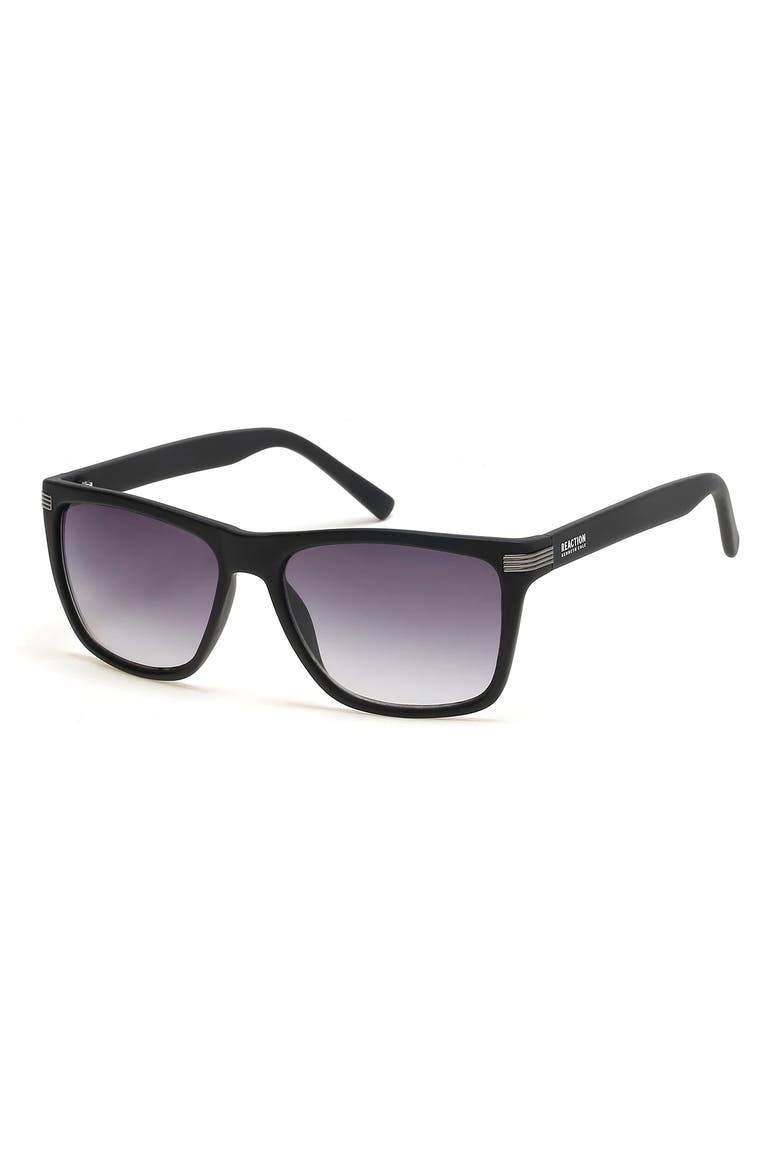 57mm Injected Rectangle Sunglasses, Main, color, SBLK/ SMKG