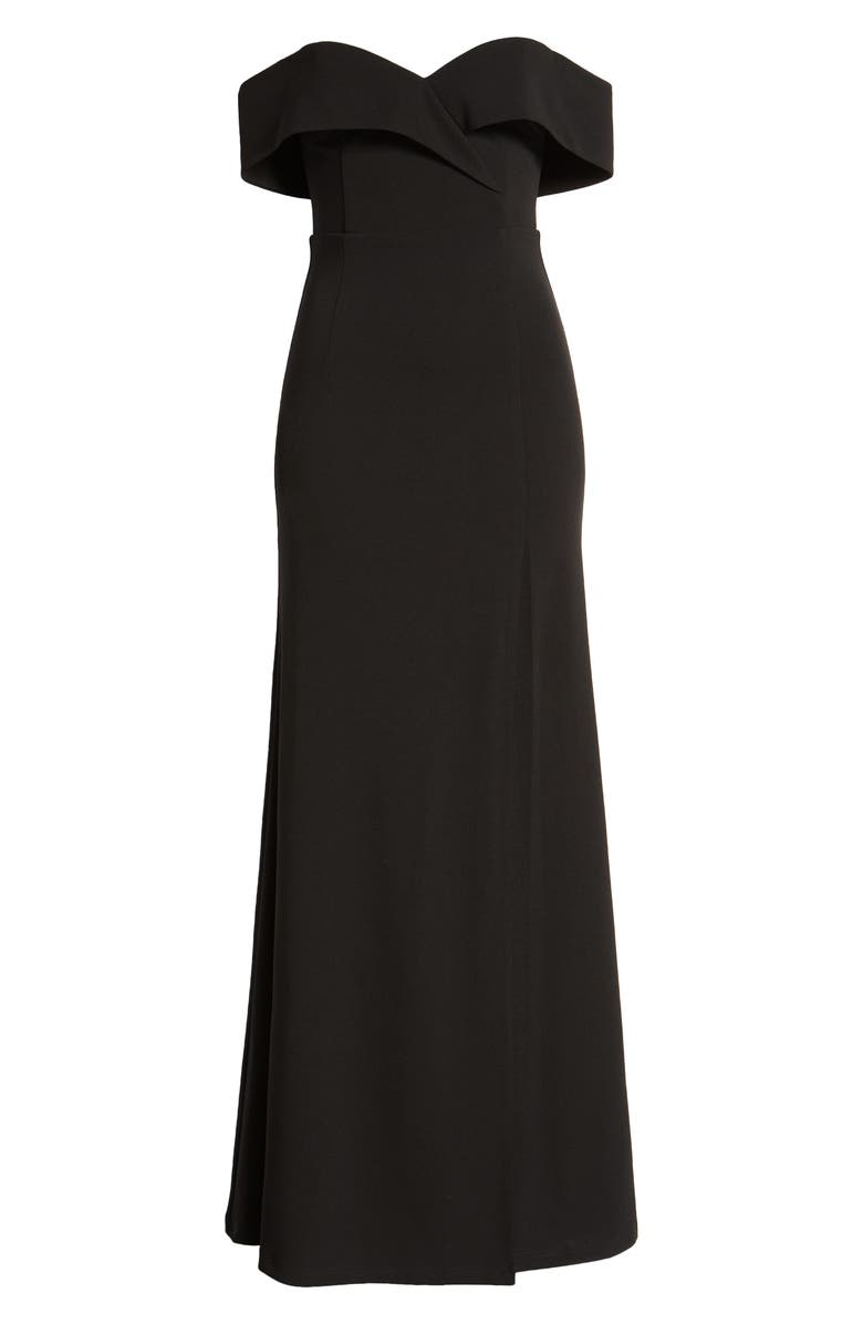 Lulus Song of Love Off the Shoulder Knit Gown, Alternate, color,