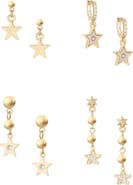 Ettika 4-Pack Star Drop Earrings