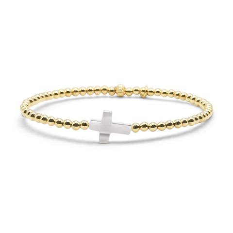 Faith Mother of Pearl Cross Bracelet