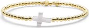 Bowood Lane Faith Mother of Pearl Cross Bracelet