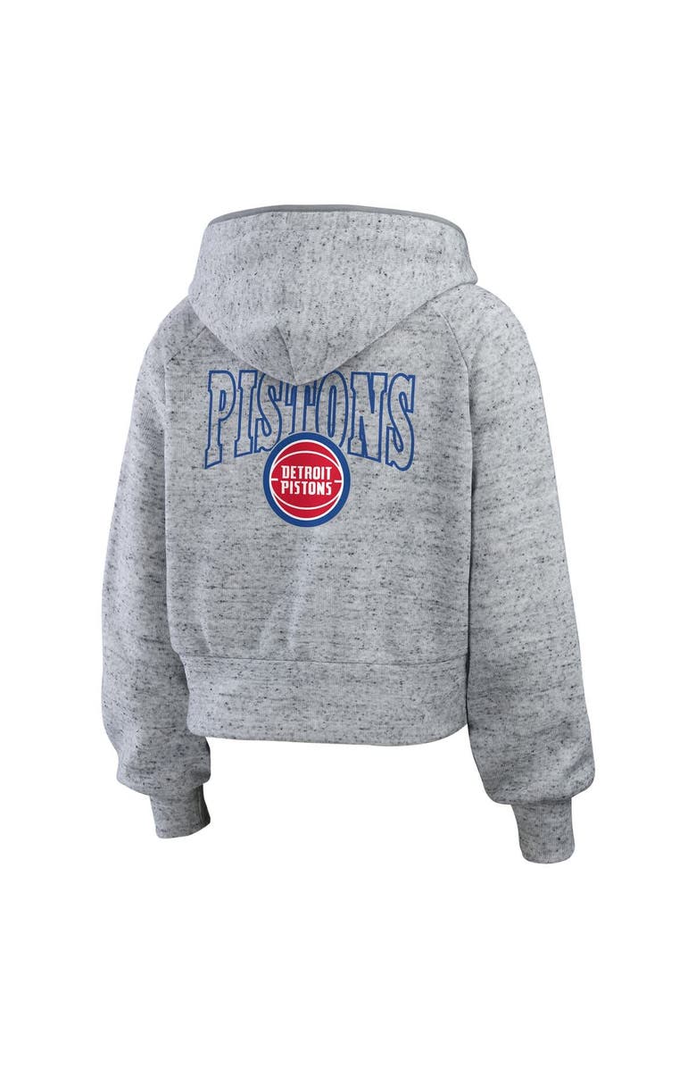 WEAR by Erin Andrews Women's WEAR by Erin Andrews Heather Gray Detroit Pistons Speckled Radiator Full-Zip Hoodie, Alternate, color, Heather Gray