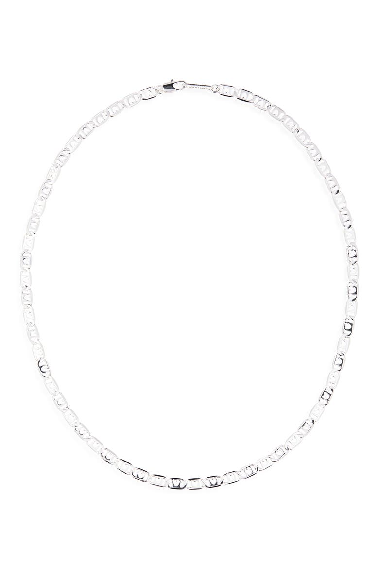 Bobbi Heart Link Chain Necklace, Main, color, HIGH POLISH SILVER