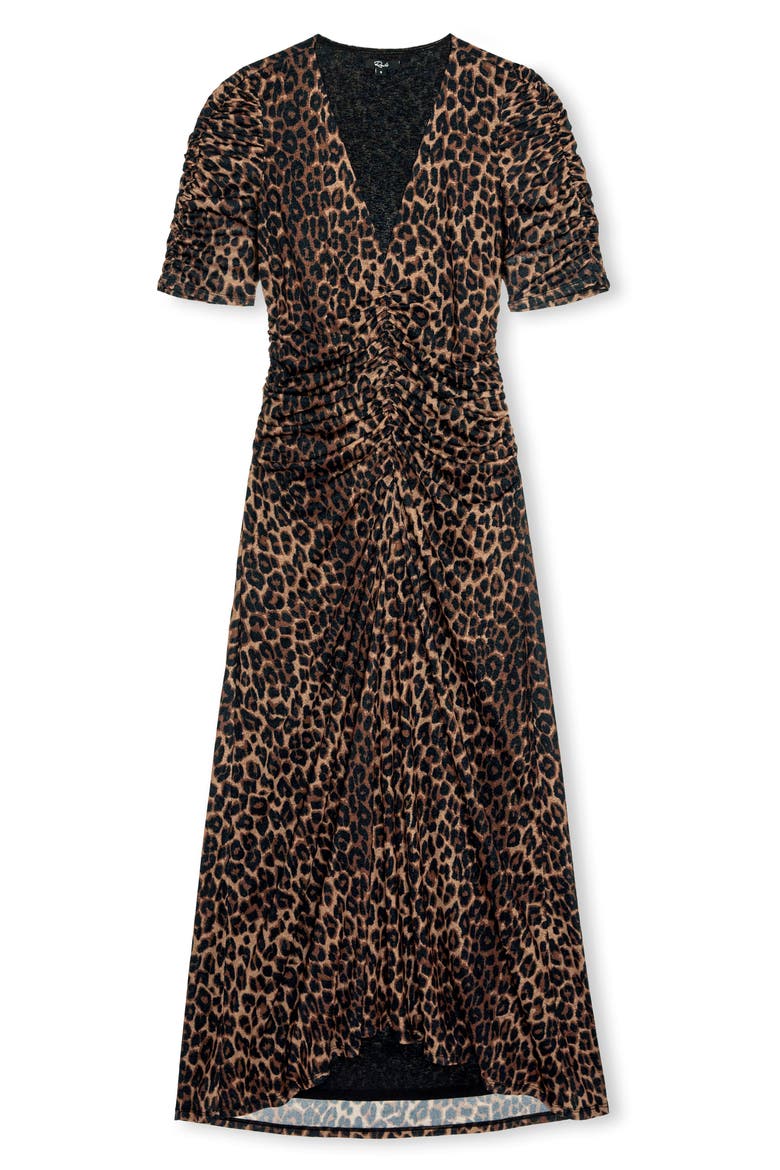 Beacon Ruched Midi Dress, Alternate, color, BROWN NALA