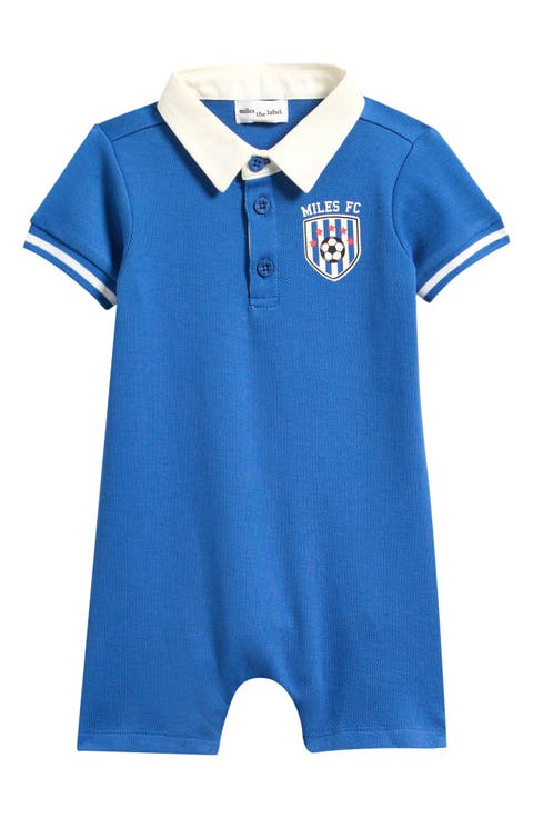 Organic Cotton Piqué Polo Romper (Baby)