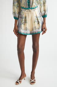 Zimmermann Indra Tuck Linen Shorts