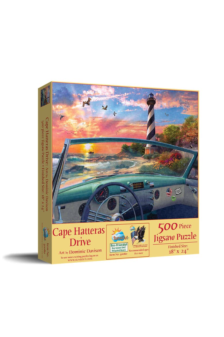 Cape Hatteras Drive 500 piece Jigsaw Puzzle for Adults, Main, color, Multicolor