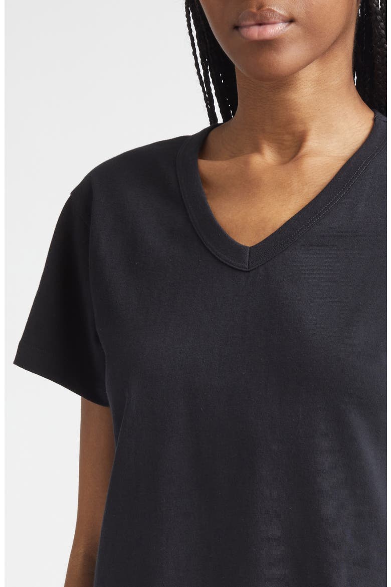 Margo V-Neck Cotton T-Shirt, Alternate, color, BLACK