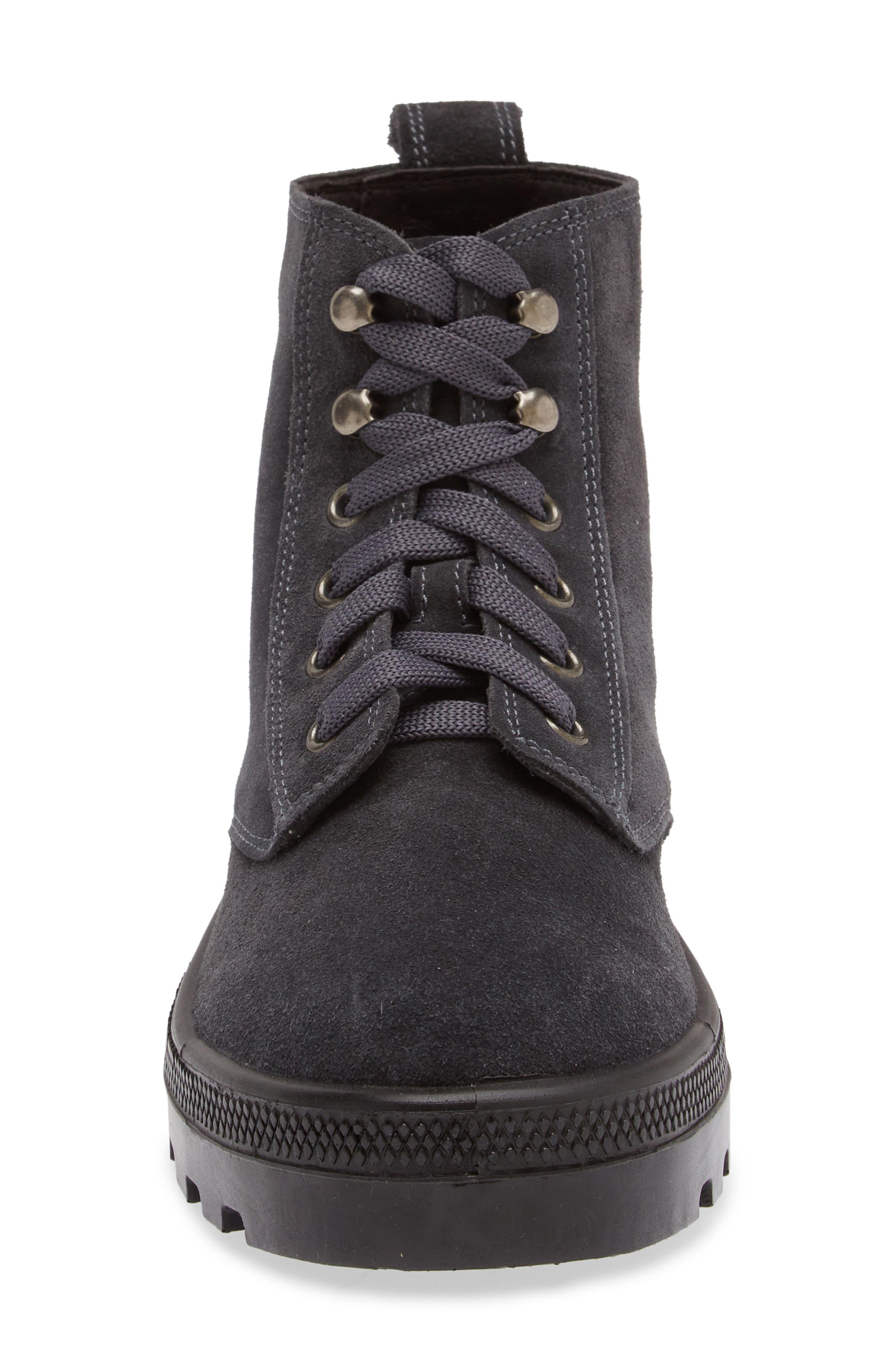 Naot Canoe Lug Boot, Alternate, color, Charcoal Suede