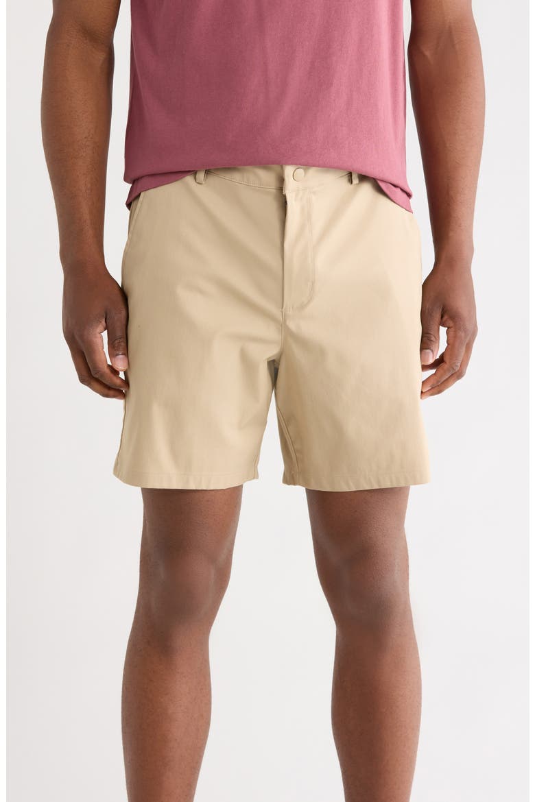 Athletics Stretch Shorts, Main, color, TAN