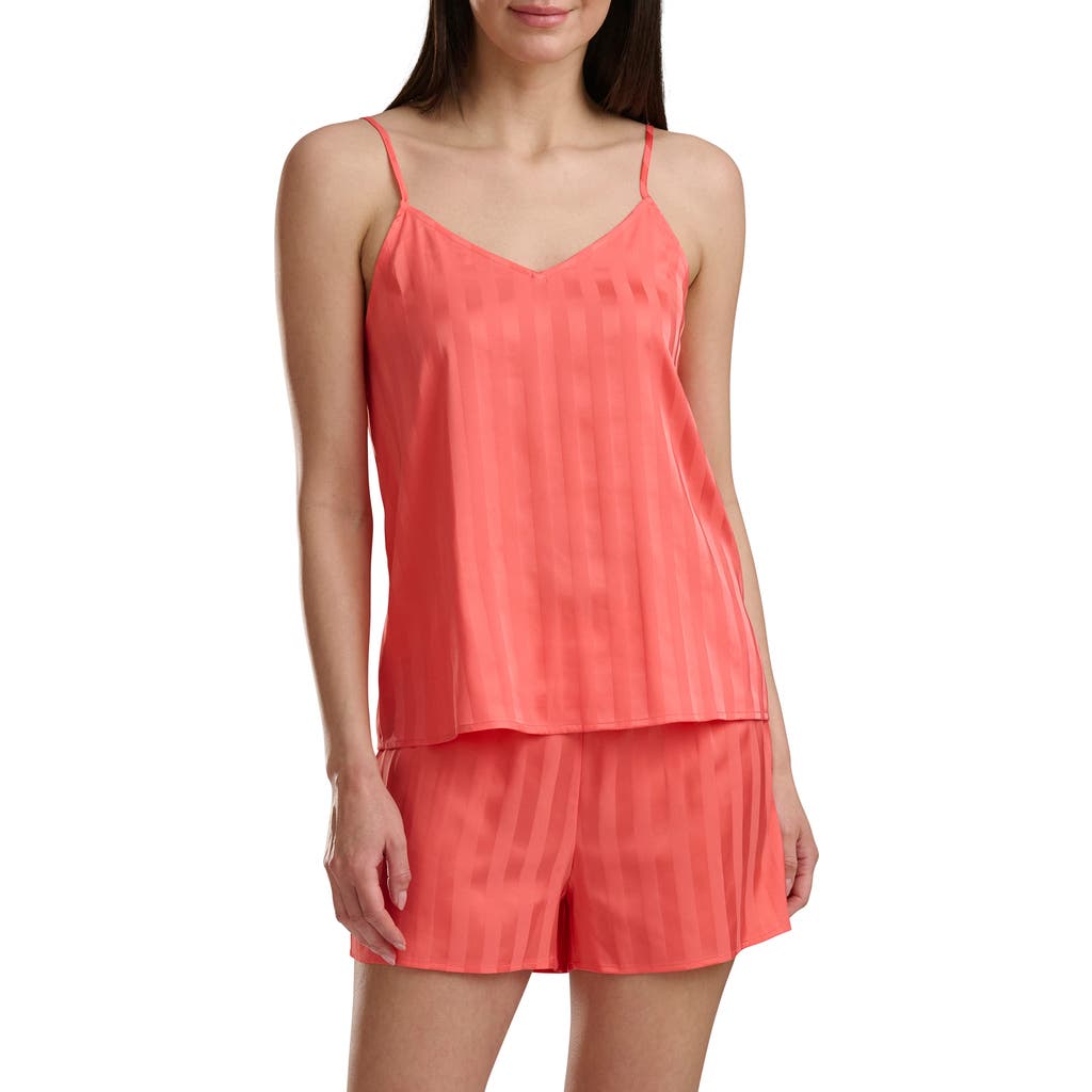 Splendid Cami and Boxer Pajamas in Geogia Peach Shadow Stripe at Nordstrom Rack, Size Large