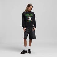 Mitchell & Ness Women's Mitchell & Ness Black Anaheim Ducks Core Oversized Sweatshirt
