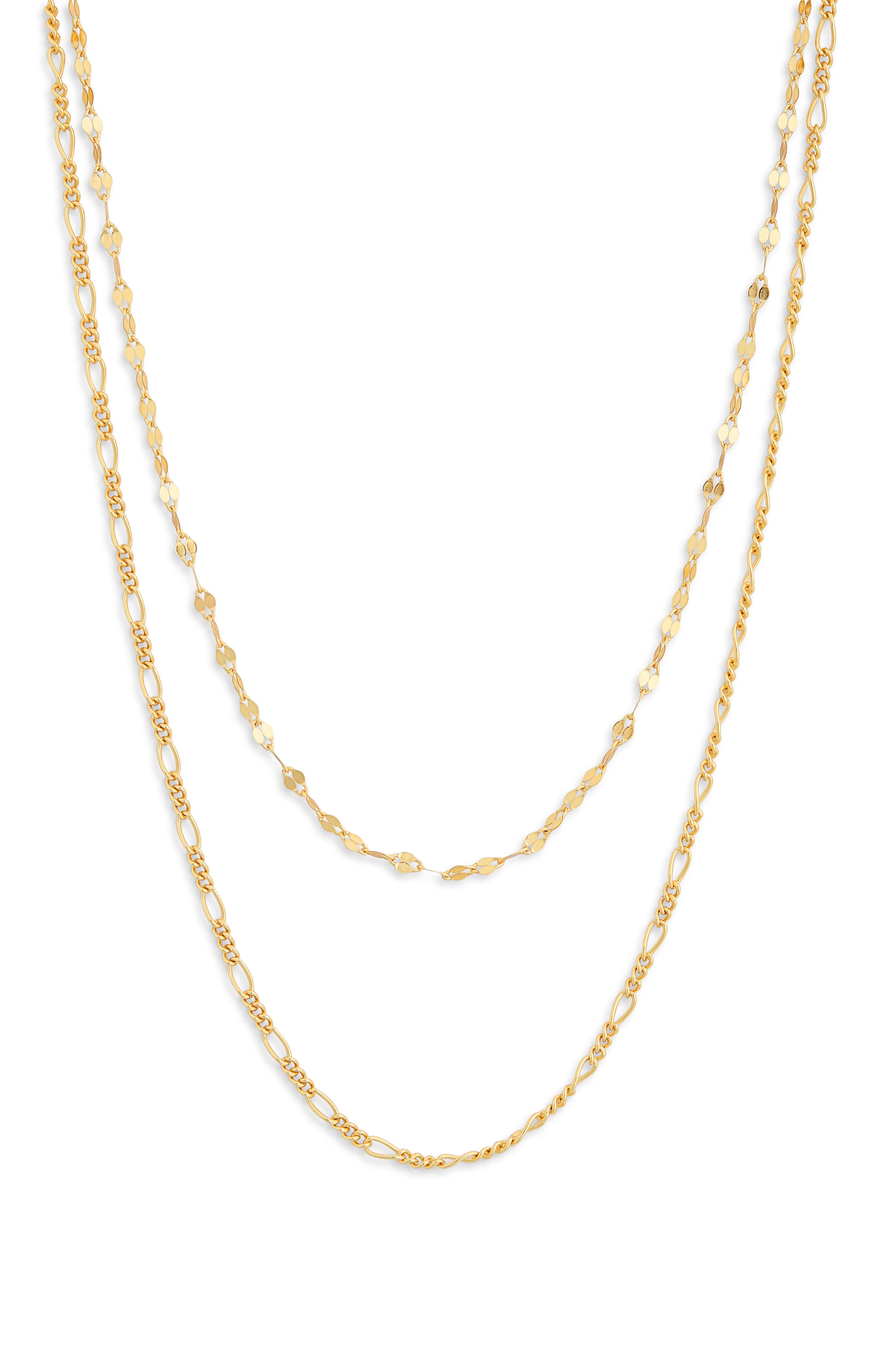 Argento Vivo Sterling Silver Double Layered Chain Necklace