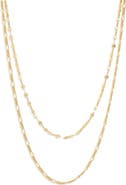 Argento Vivo Sterling Silver Double Layered Chain Necklace