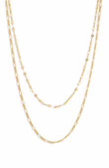 Argento Vivo Sterling Silver Double Layered Chain Necklace