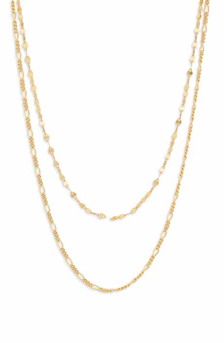 Argento Vivo Sterling Silver Double Layered Chain Necklace