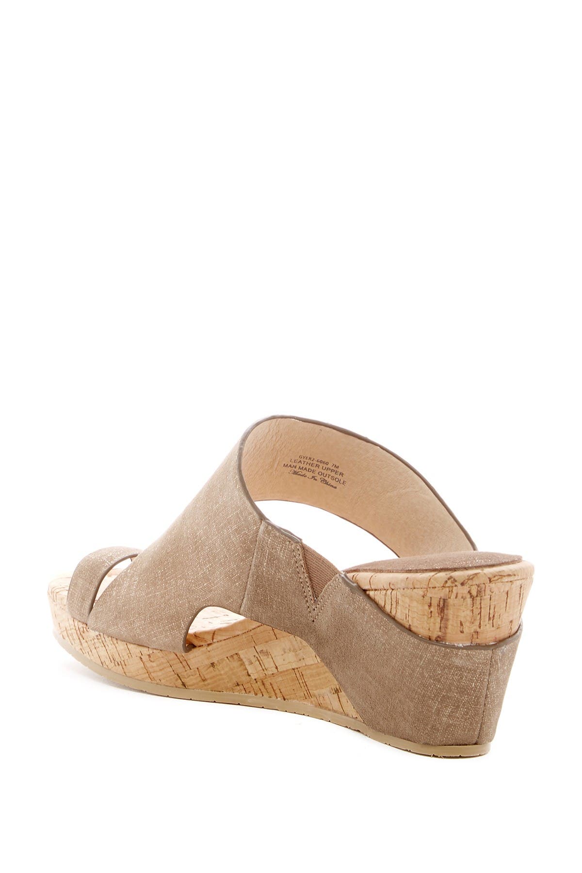 Gyer Leather Wedge Sandal, Alternate, color, LT.BRONZE/LT.BRONZE