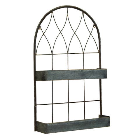 2 Tier Wall Shelf Gate Decor