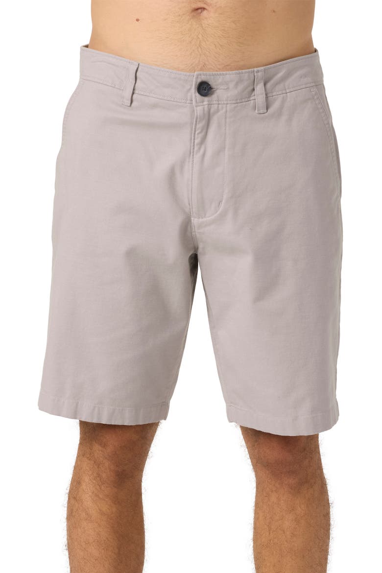 Jay Flat Front Stretch Cotton Chino Shorts, Main, color, LIGHT GREY