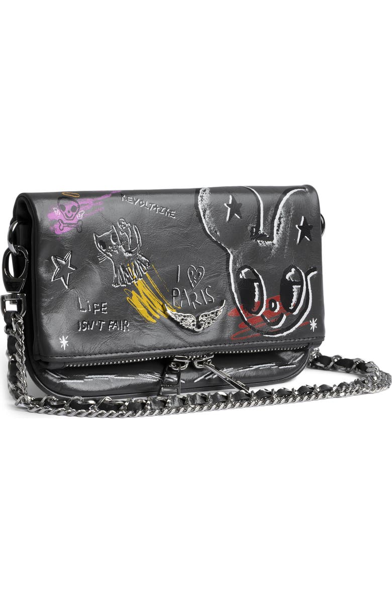 Zadig & Voltaire Nano Rock Humberto Clutch, Alternate, color, Road