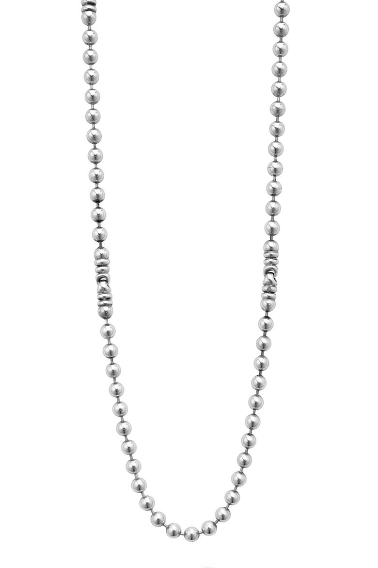 Men's Anthem Ball Chain Necklace, Main, color, SILVER