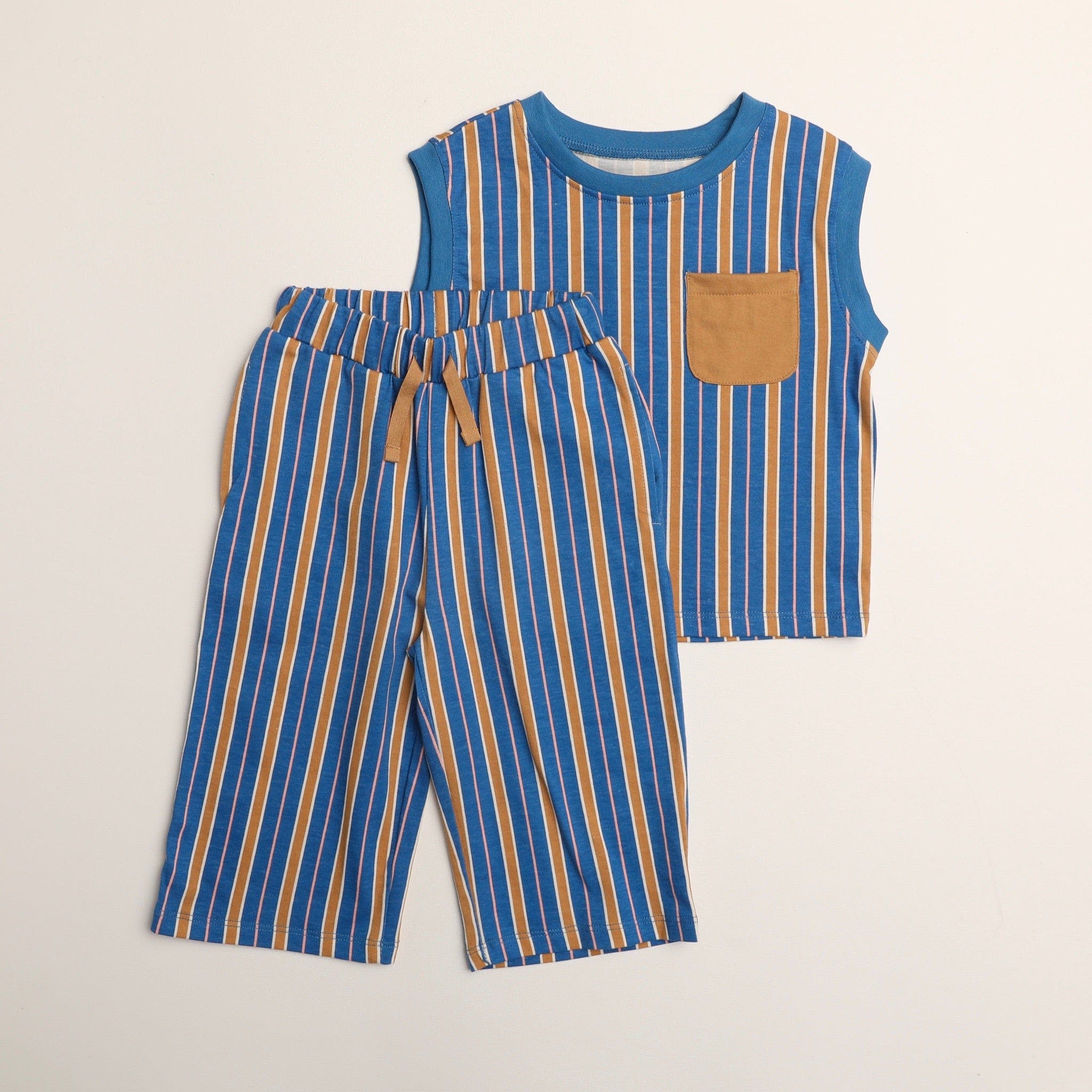 selected Vallarta Blue Vertical Stripe