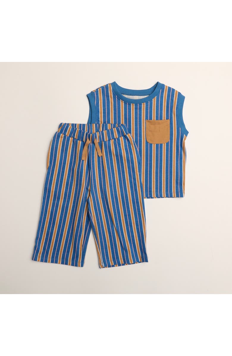 Winnie + Crew Jensen Set, Main, color, Vallarta Blue Vertical Stripe