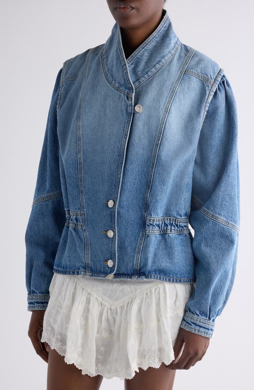Isabel Marant Dolie Puffed-sleeve Jacket In Blue