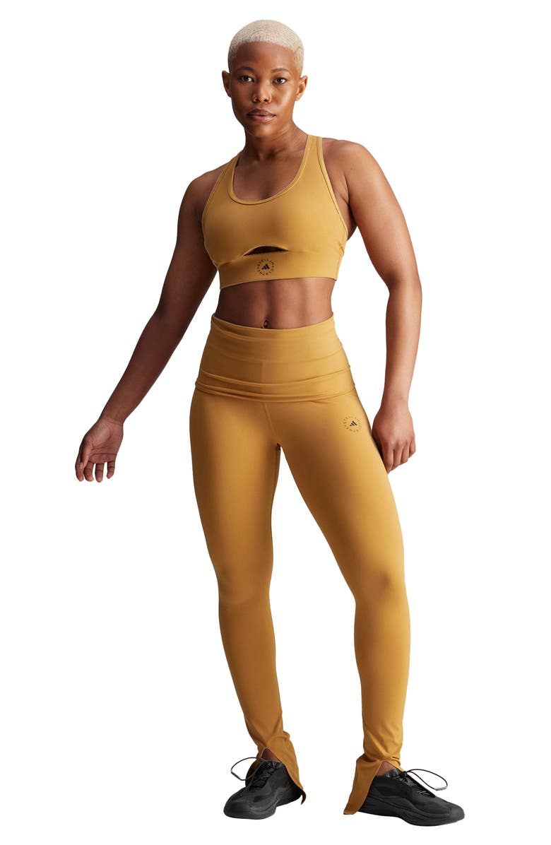 adidas by Stella McCartney TrueStrength Yoga Sports Bra, Alternate, color, Dessert Dune