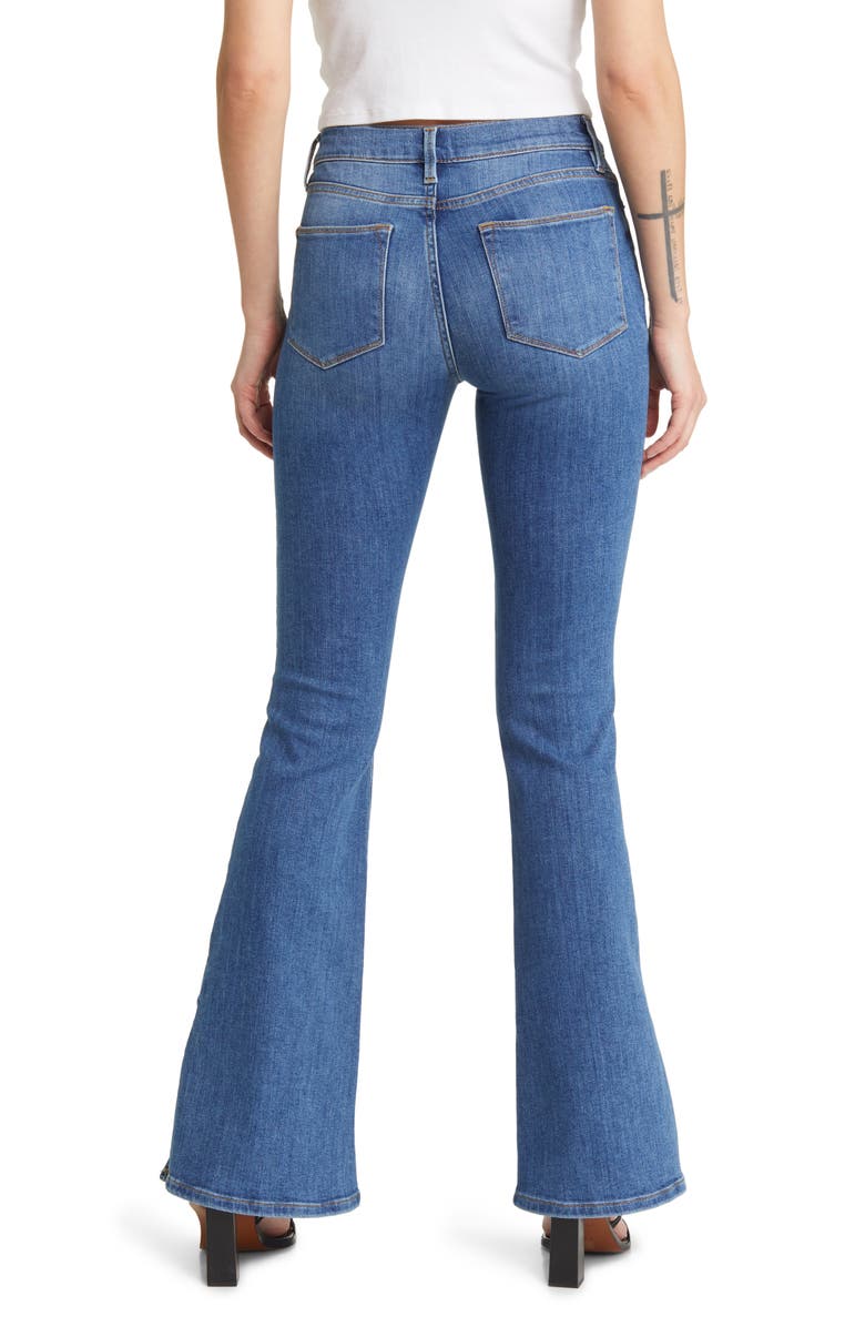 FRAME Le High Waist Mini Slit Flare Jeans, Alternate, color, 