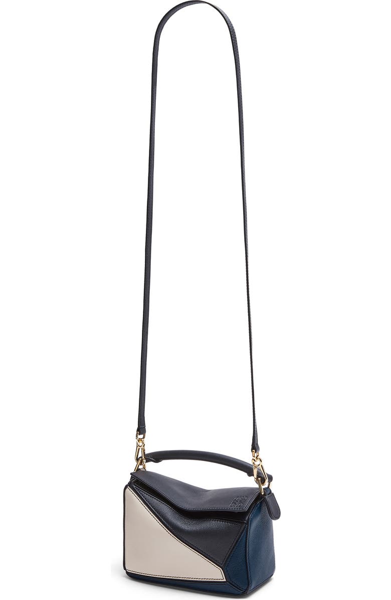 Loewe Mini Puzzle Colorblock Leather Bag, Alternate, color,