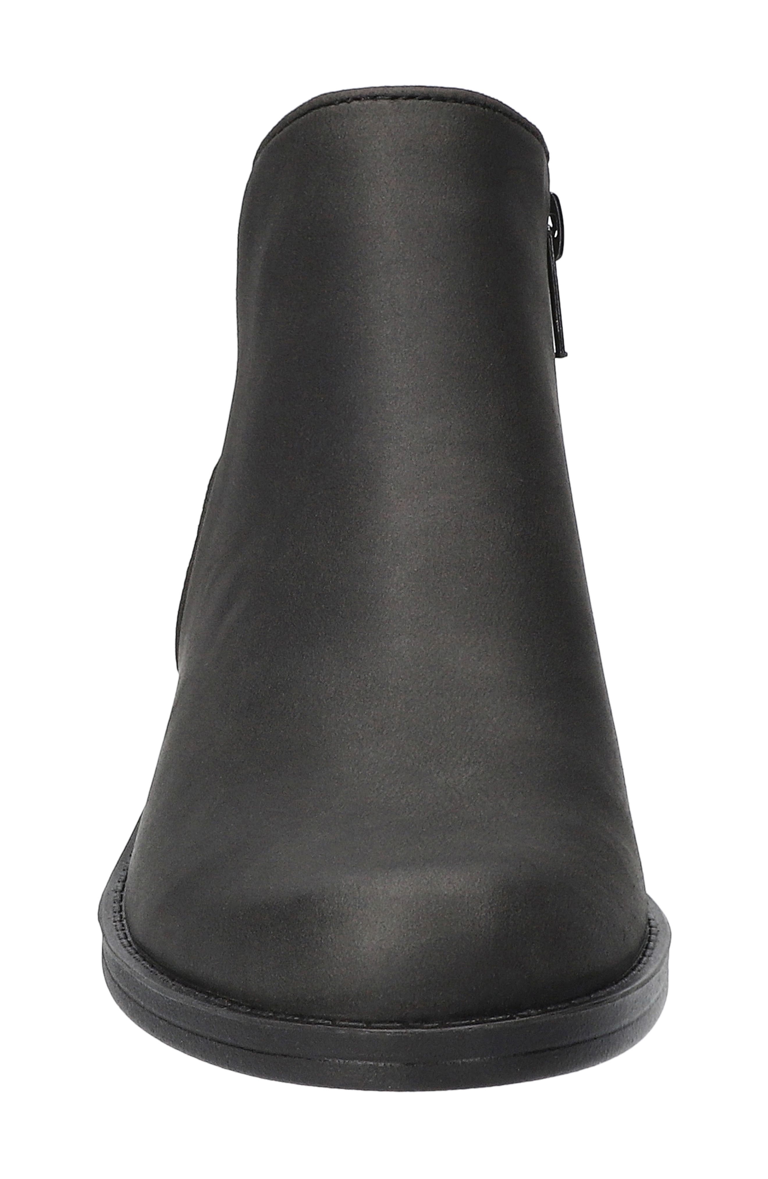 Solstice Faux Leather Bootie, Alternate, color, BLACK