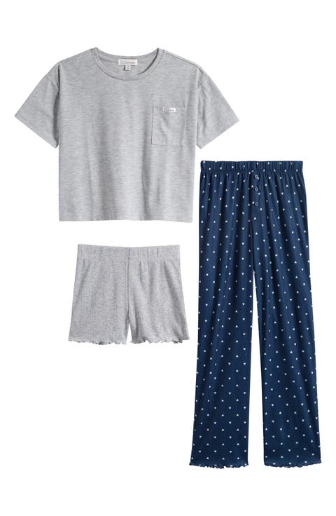 Kids' Three-Piece Pointelle Pajama Set