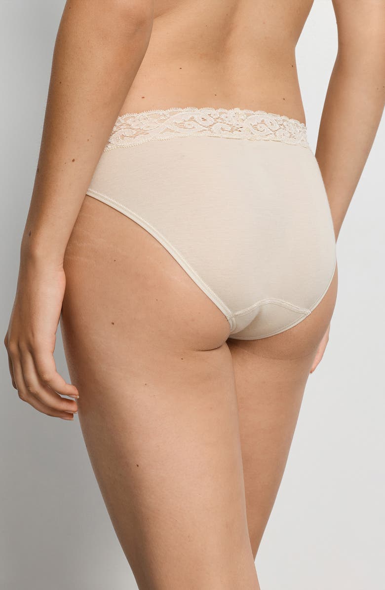 Hanro Moments High Cut Bikini, Alternate, color, Summer Sand