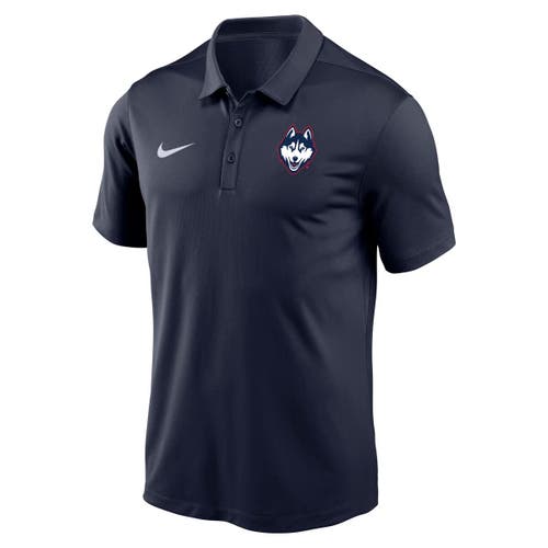 Nike Navy Uconn Huskies Victory Solid Performance Polo In Blue