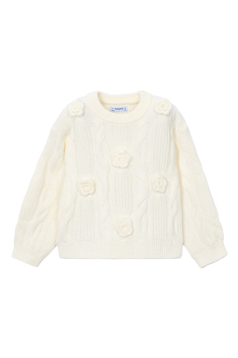 Cable Knit Sweater, Main, color, Beige