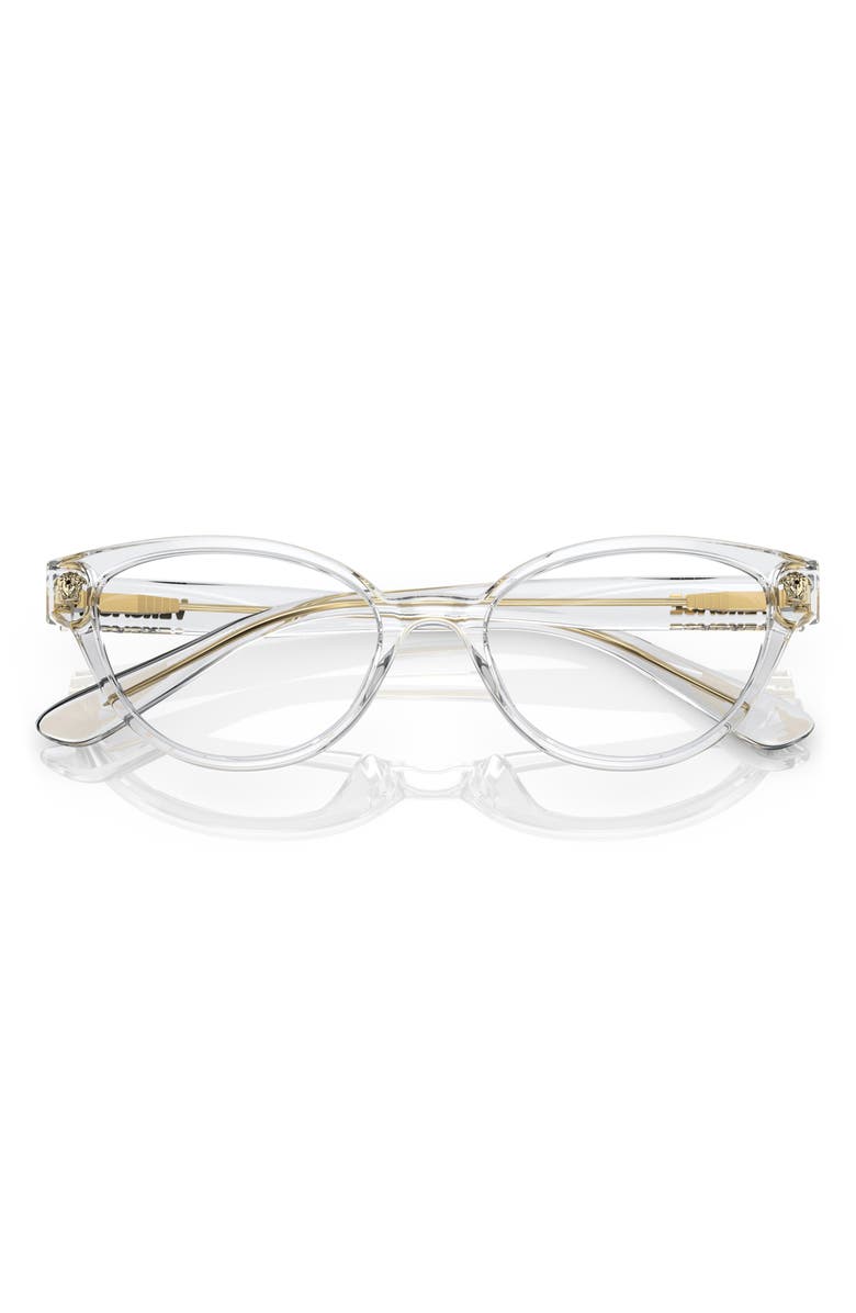 Versace Kids' 58mm Cat Eye Optical Glasses, Alternate, color, 