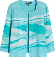 Ming Wang Heritage Fit Jacquard Knit Jacket