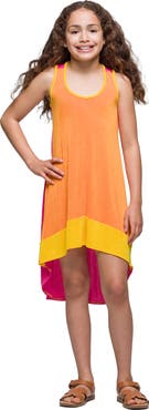 24sevenKid Sleeveless Colorblock HighLow Knee Length Dress