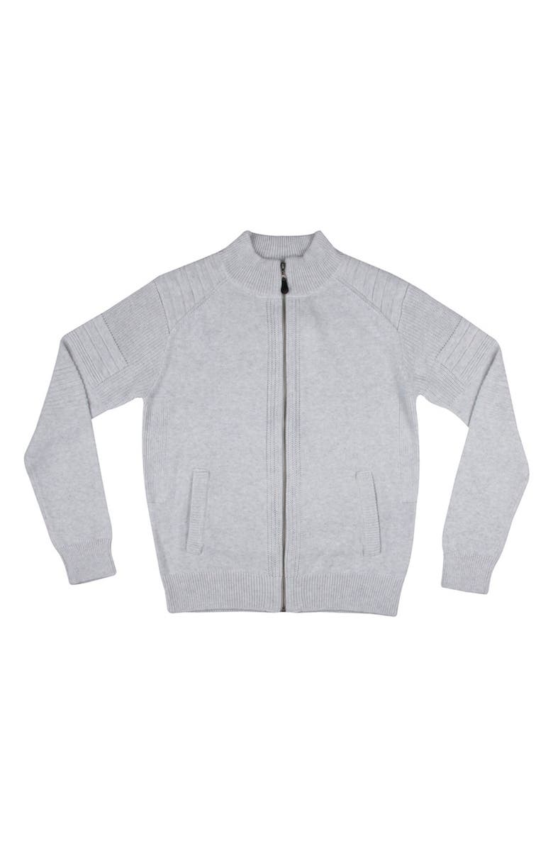 XRAY Full-Zip Sweater Jacket, Alternate, color, Oatmeal