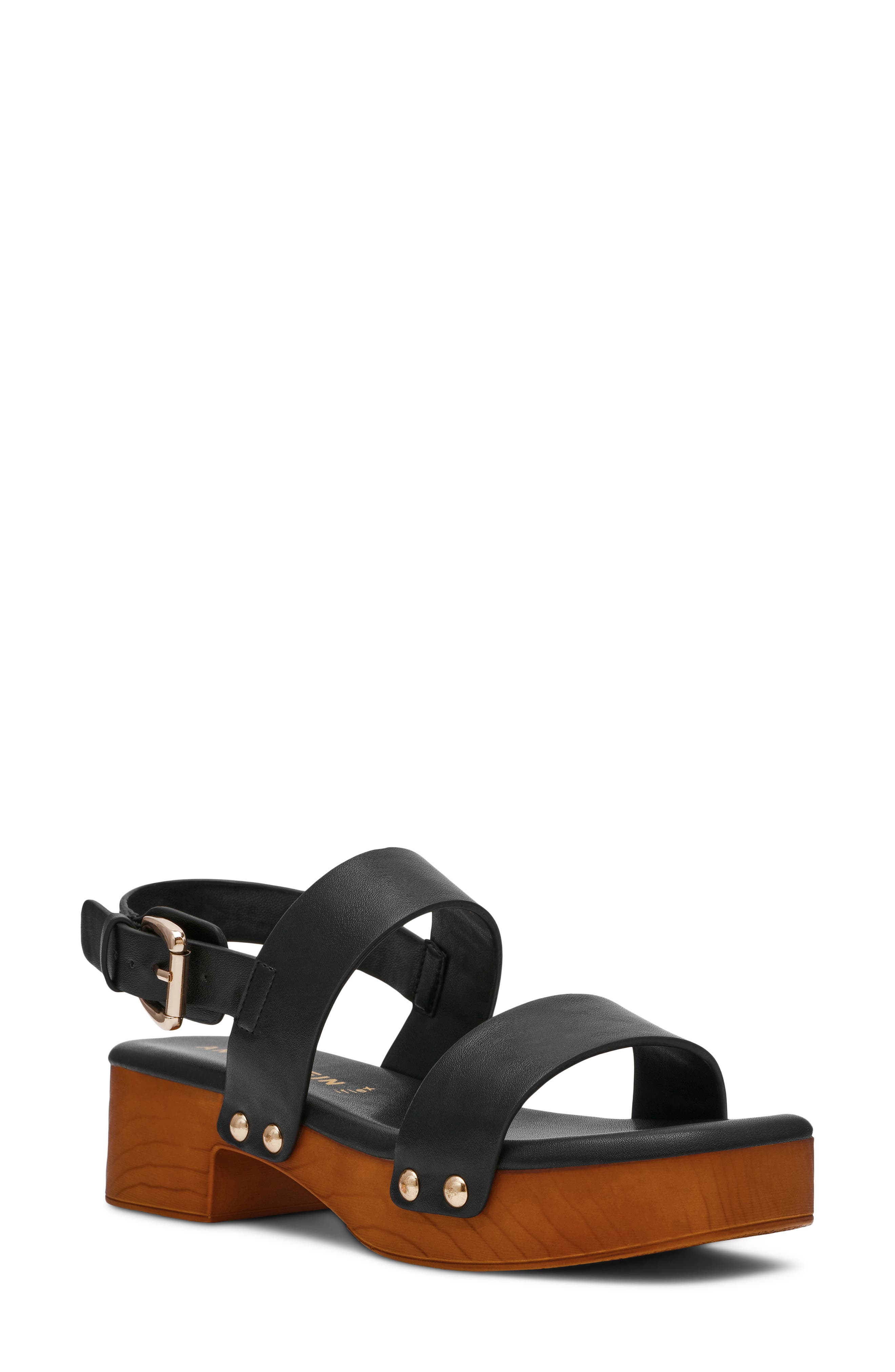 Anne Klein Fern Slingback Platform Sandal, Main, color, Black