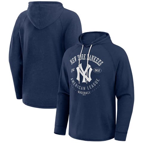 Men's Darius Rucker Collection by Fanatics  Navy New York Yankees Raglan Hooded Long Sleeve T-Shirt